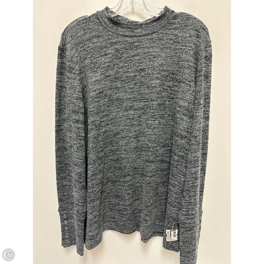 Top Long Sleeve By Rafaella In Grey, Size: 1x