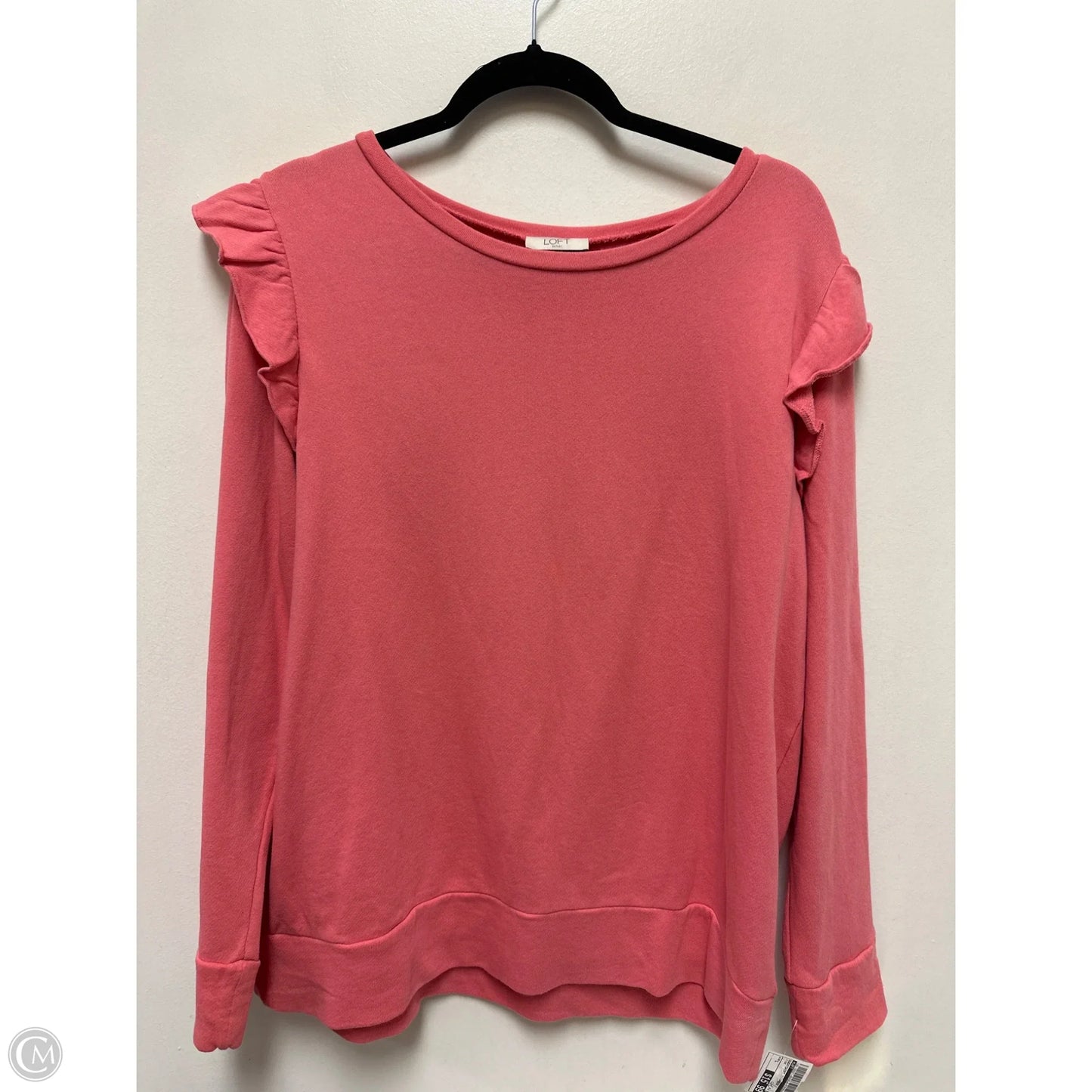 Sweatshirt Crewneck By Loft In Pink, Size: L