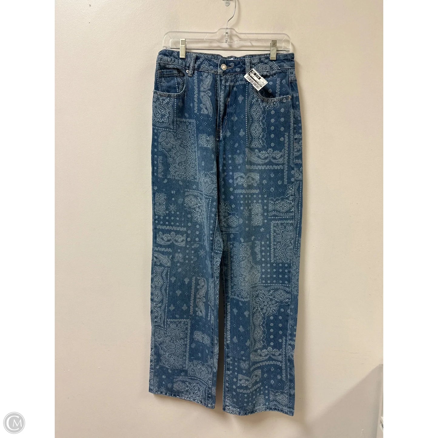 Jeans Straight By Forever 21 In Blue Denim, Size: 8