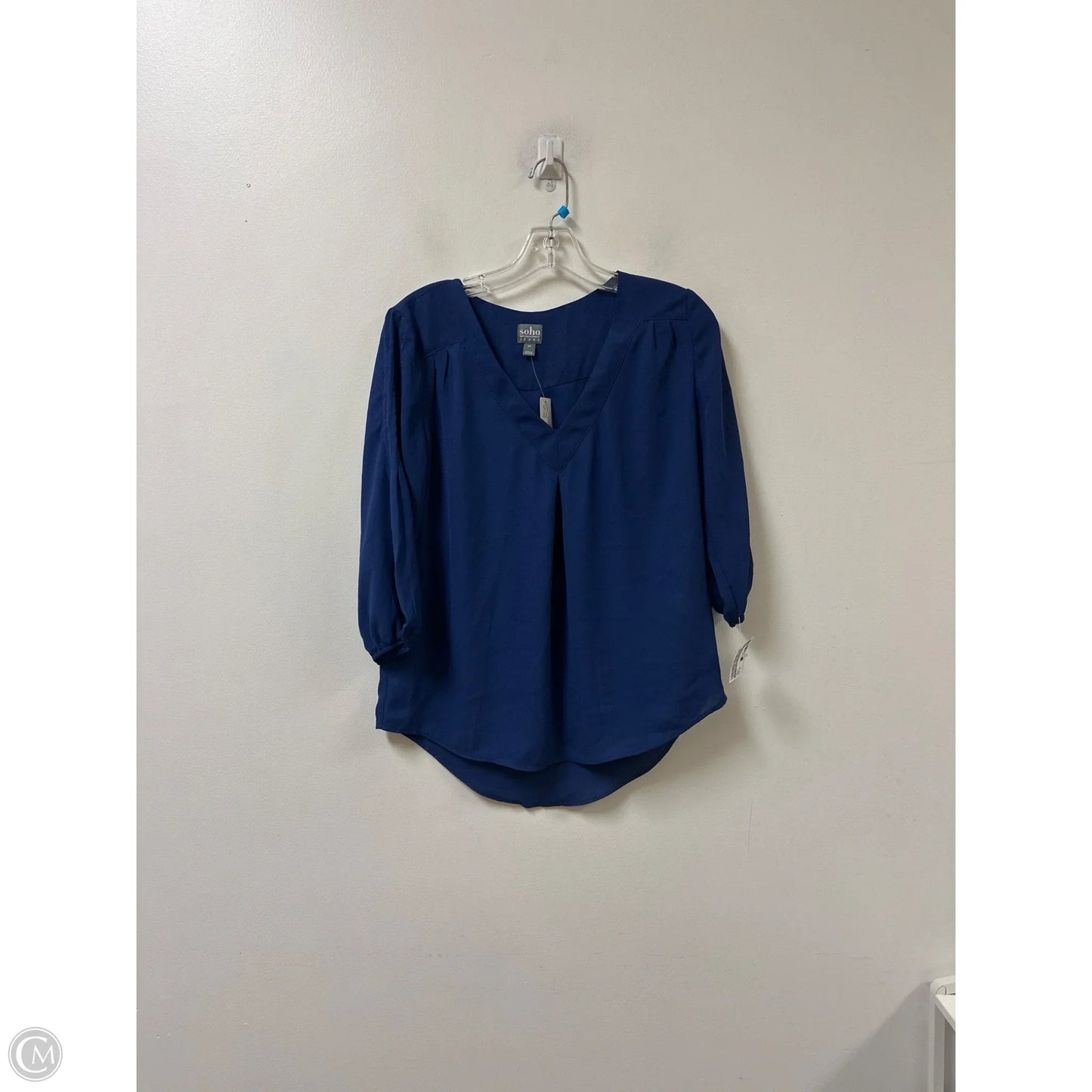 Top Long Sleeve By New York And Co In Blue, Size: Xs