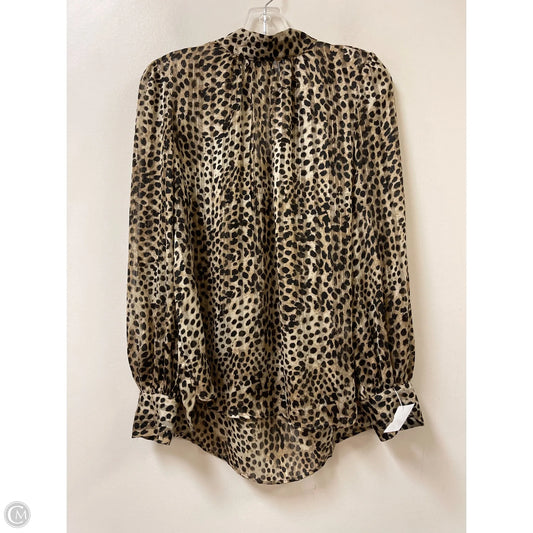 Top Long Sleeve By H&m In Animal Print, Size: M