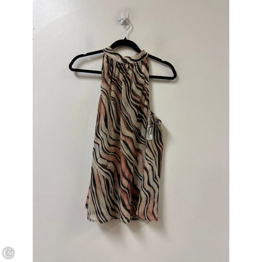 Top Sleeveless By Liverpool In Black & Cream, Size: M