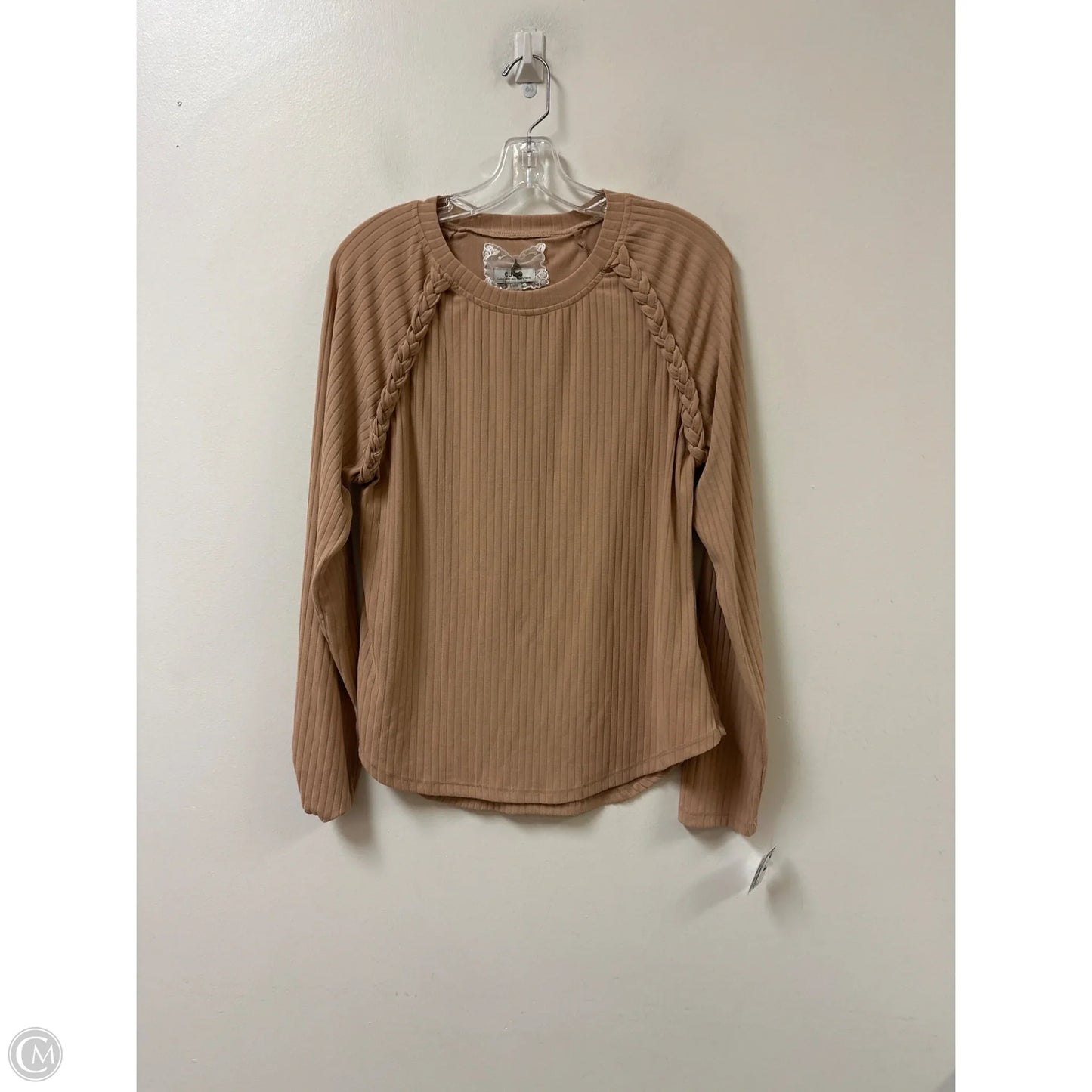 Top Long Sleeve By Cupio In Cream, Size: L