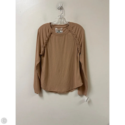 Top Long Sleeve By Cupio In Cream, Size: L