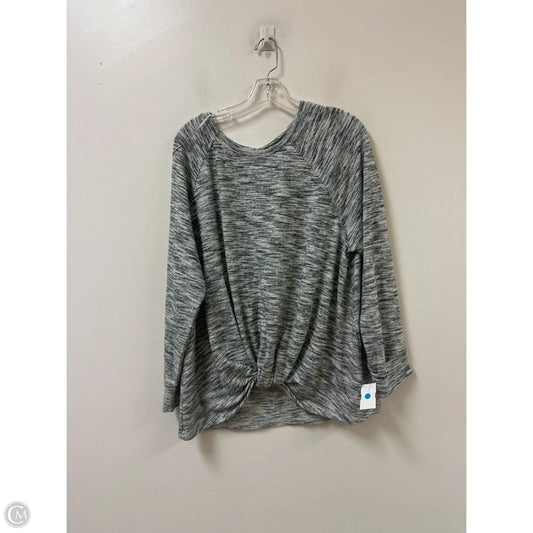 Top Long Sleeve By Time And Tru In Grey, Size: 3x