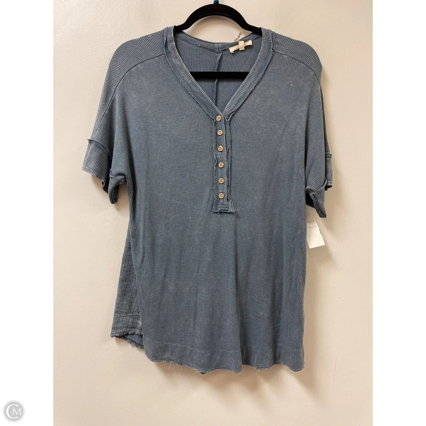 Top Short Sleeve By Easel In Blue, Size: S