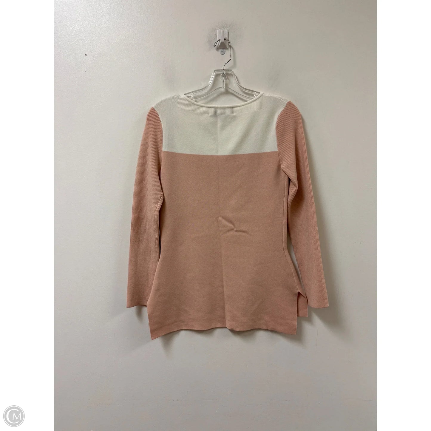 Top Long Sleeve Designer By Derek Lam In Pink & White, Size: S