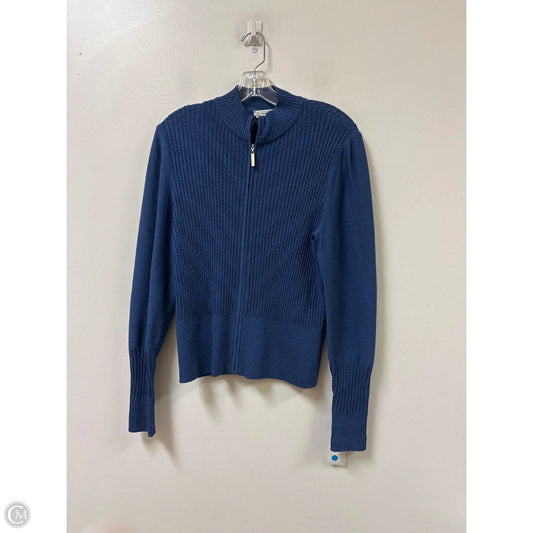 Sweater Cardigan Luxury Designer By St John Collection In Blue, Size: M