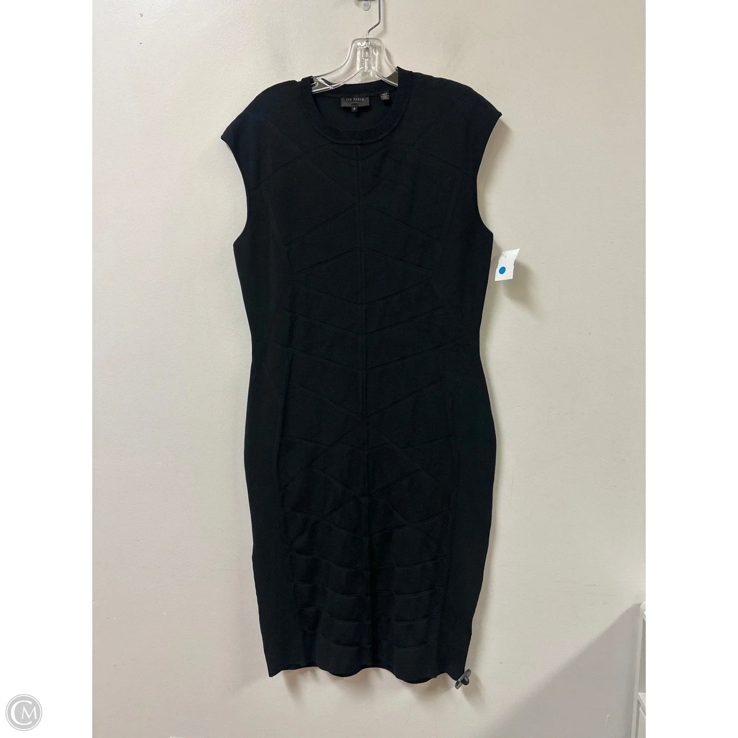 Dress Casual Midi By Ted Baker In Black, Size: L