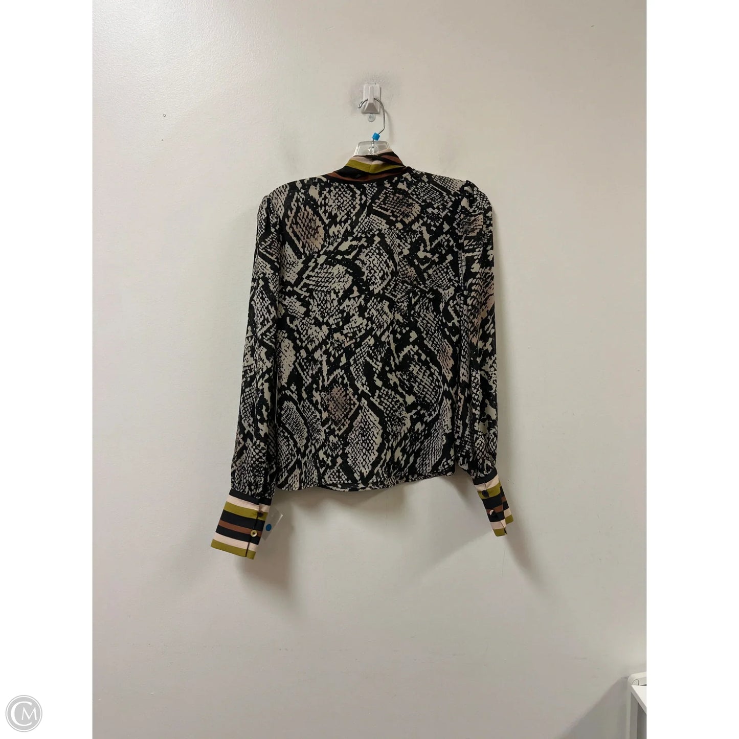 Top Long Sleeve By Worthington In Snakeskin Print, Size: Xs