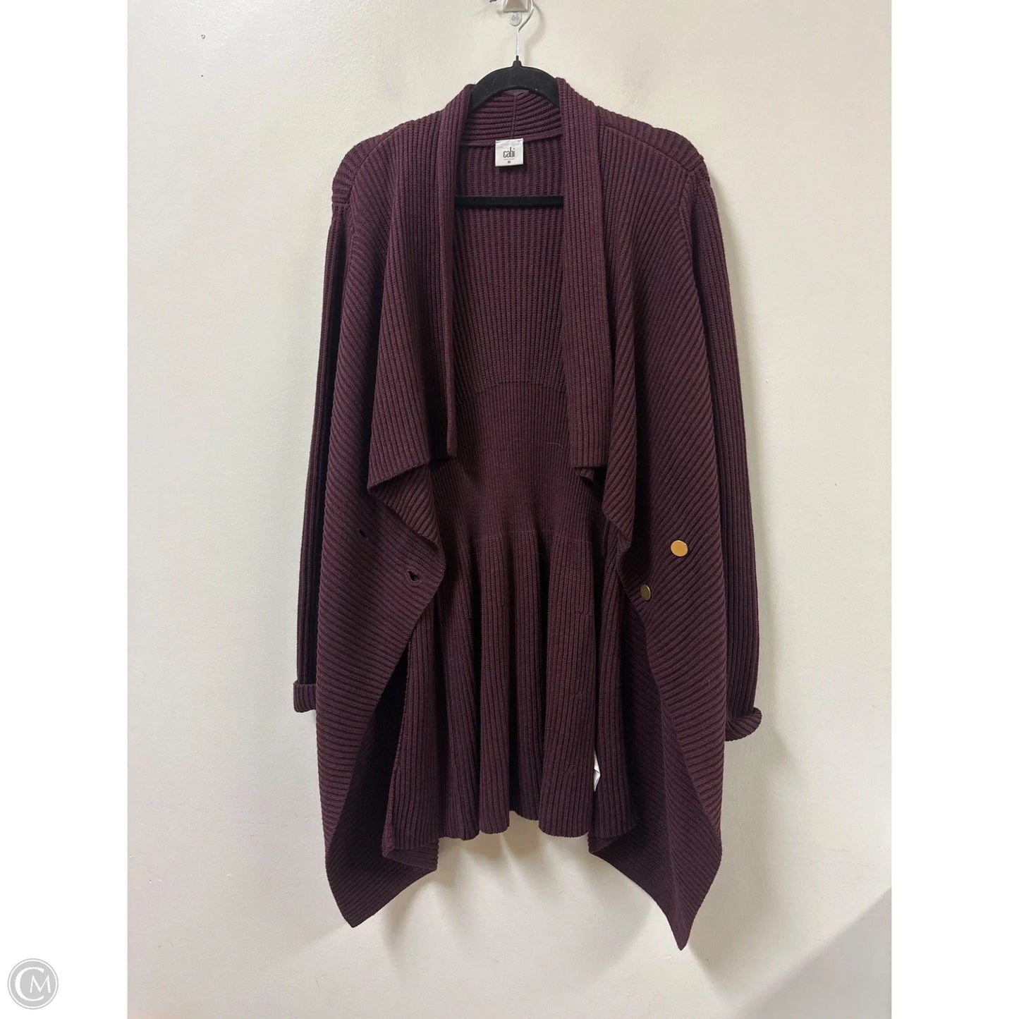 Sweater Cardigan By Cabi In Purple, Size: M