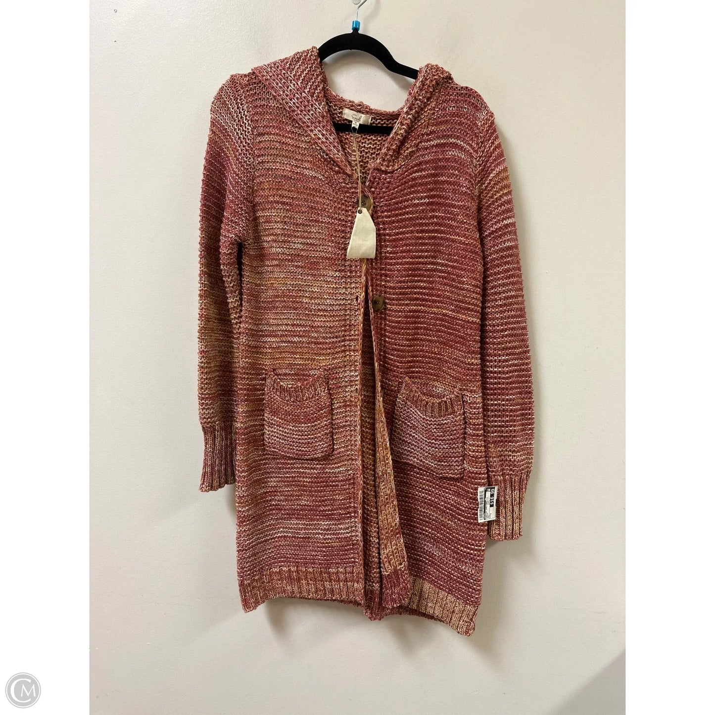 Sweater Cardigan By Easel In Orange, Size: S