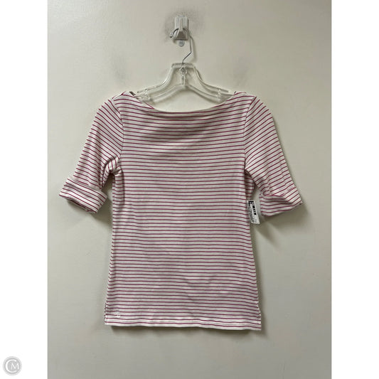 Top Short Sleeve By Lauren By Ralph Lauren In Striped Pattern, Size: S