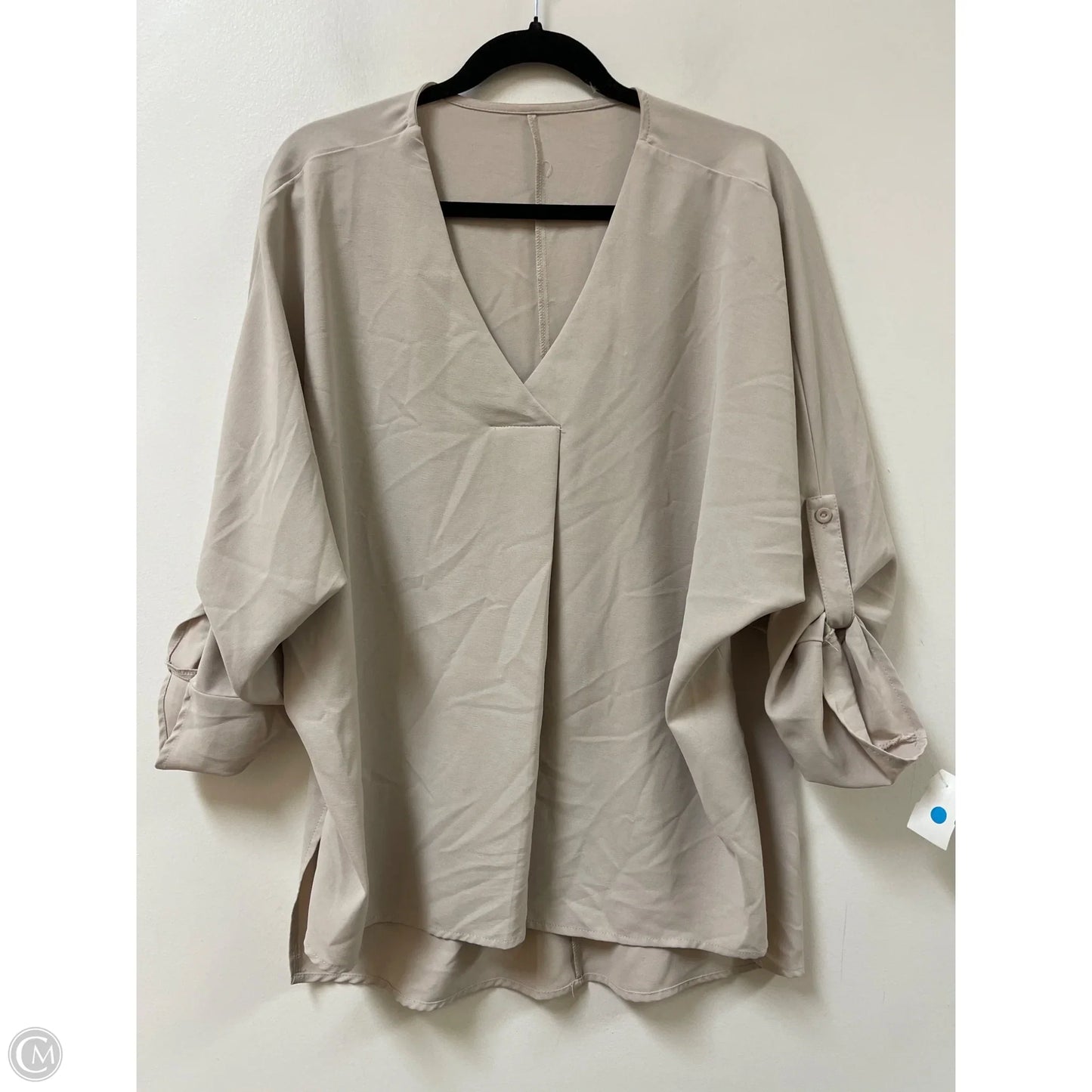Top Long Sleeve By Shein In Cream, Size: L