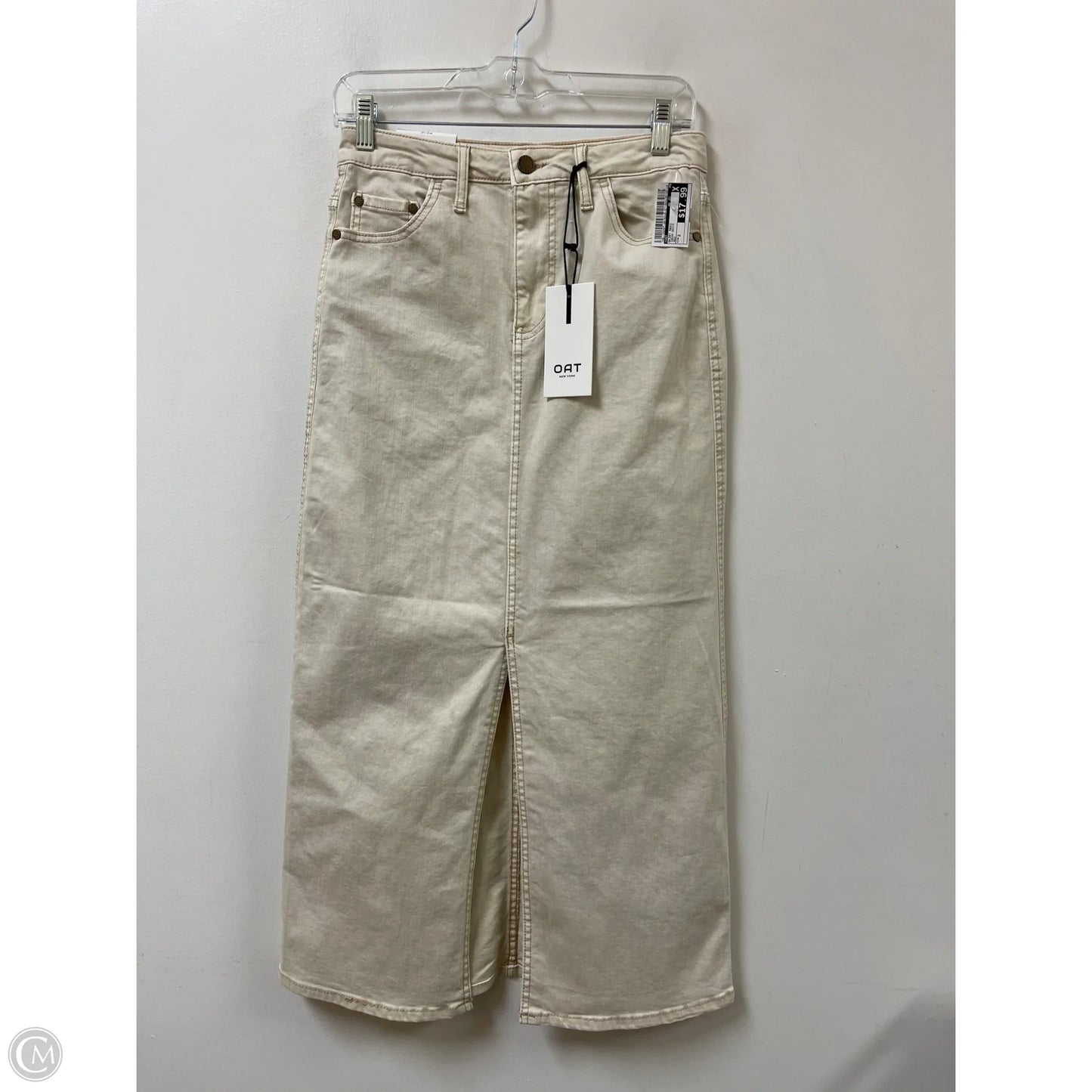 Skirt Maxi By Oat In Cream Denim, Size: 2