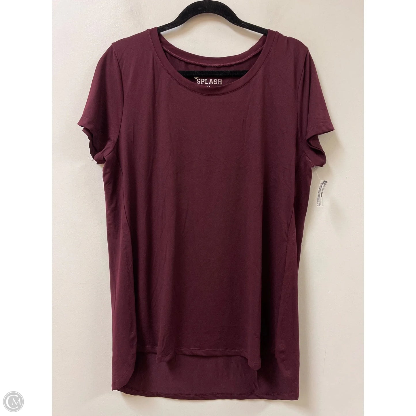 Top Short Sleeve By Clothes Mentor In Red, Size: 1x