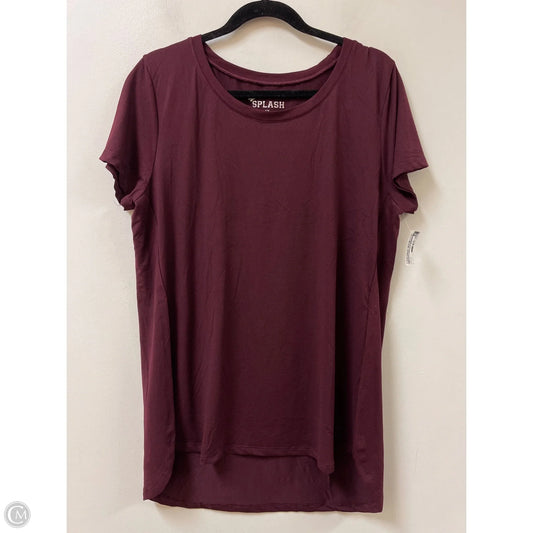 Top Short Sleeve By Clothes Mentor In Red, Size: 1x