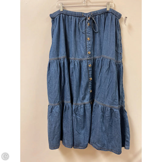 Skirt Maxi By Cider In Blue, Size: 22