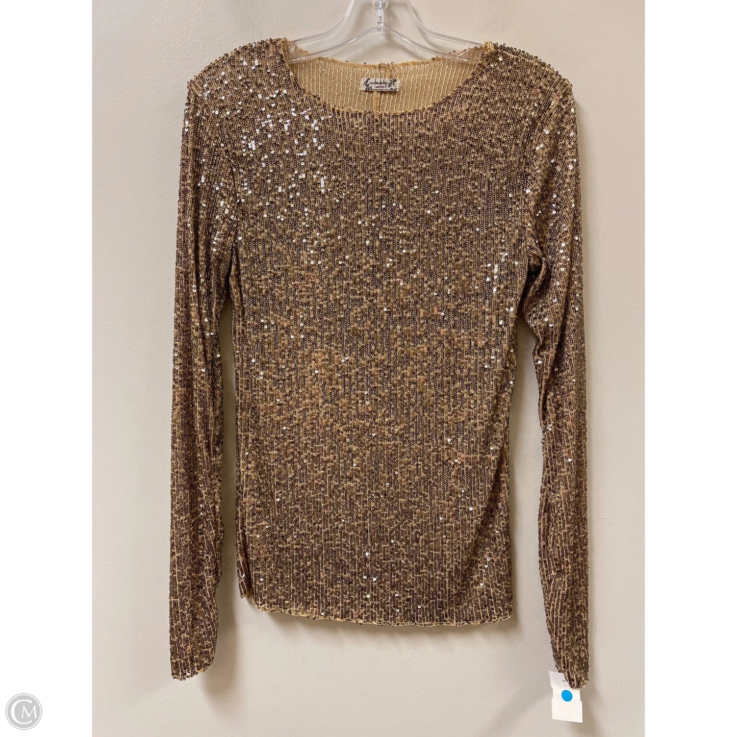 Top Long Sleeve By Free People In Gold, Size: S