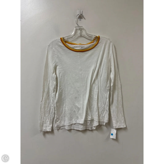 Top Long Sleeve By Madewell In White, Size: S