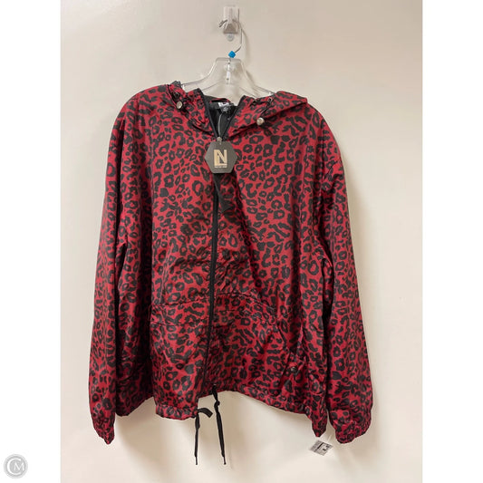 Jacket Windbreaker By New Look In Black & Red, Size: 3x