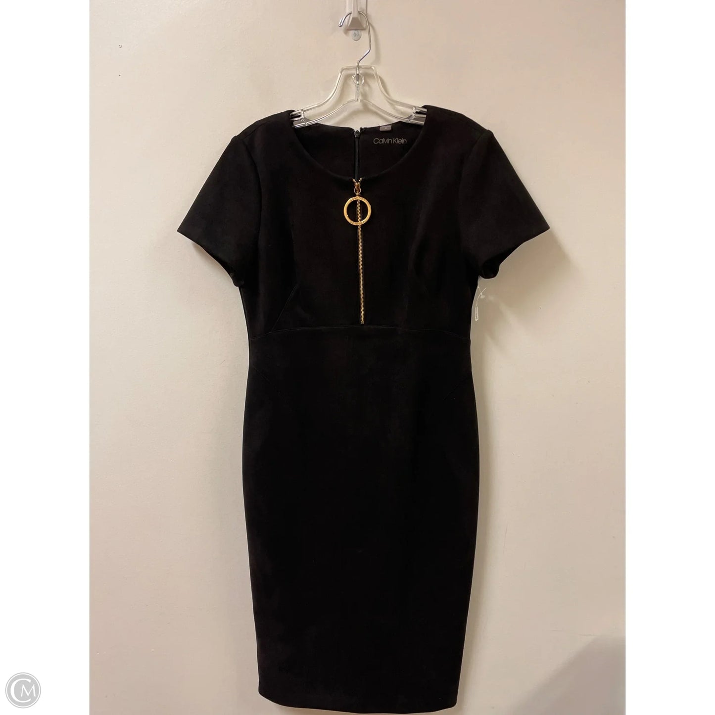 Dress Casual Midi By Calvin Klein In Black, Size: M