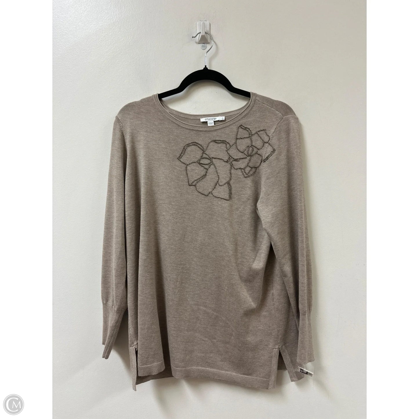 Sweater By Chicos In Brown, Size: M