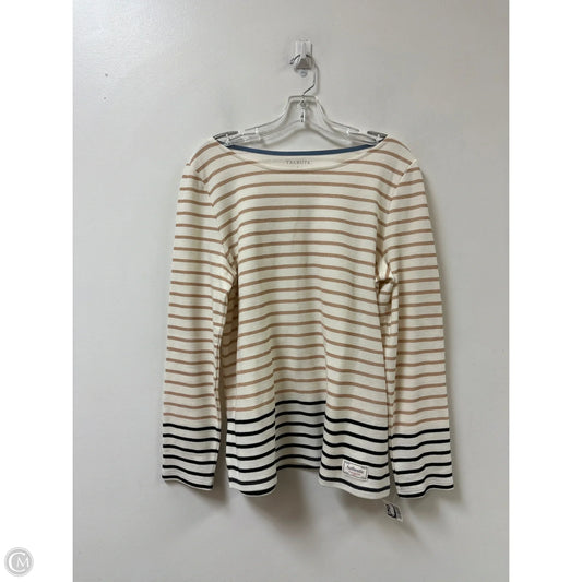 Top Long Sleeve By Talbots In Striped Pattern, Size: L