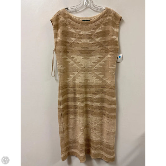 Dress Casual Midi By Lauren By Ralph Lauren In Cream, Size: L