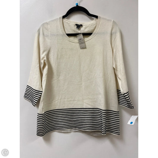 Sweater By Ann Taylor In Black & White, Size: L