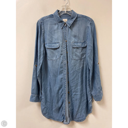 Blouse Long Sleeve By Chicos In Blue, Size: S