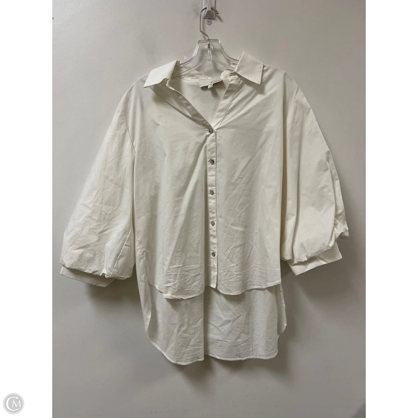 Blouse Long Sleeve By Pinch In White, Size: M