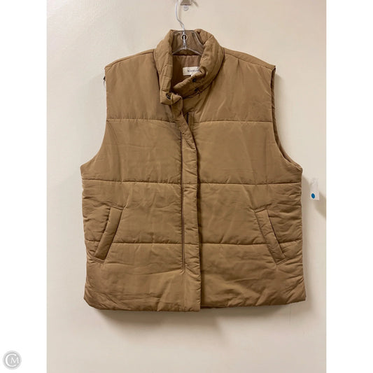 Vest Puffer & Quilted By Wishlist In Brown, Size: M
