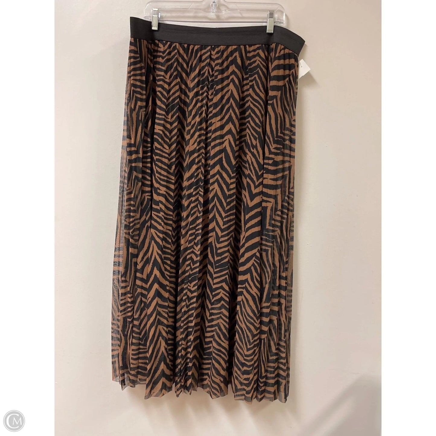 Skirt Midi By A Beautiful Soul In Black & Brown, Size: 18