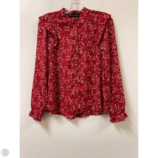Blouse Long Sleeve By Clothes Mentor In Red, Size: Xs