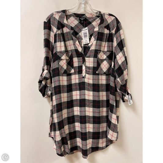 Top Long Sleeve By Torrid In Black & Cream, Size: 2x