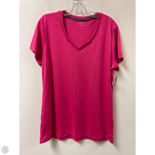 Athletic Top Short Sleeve By Bcg In Pink, Size: Xl