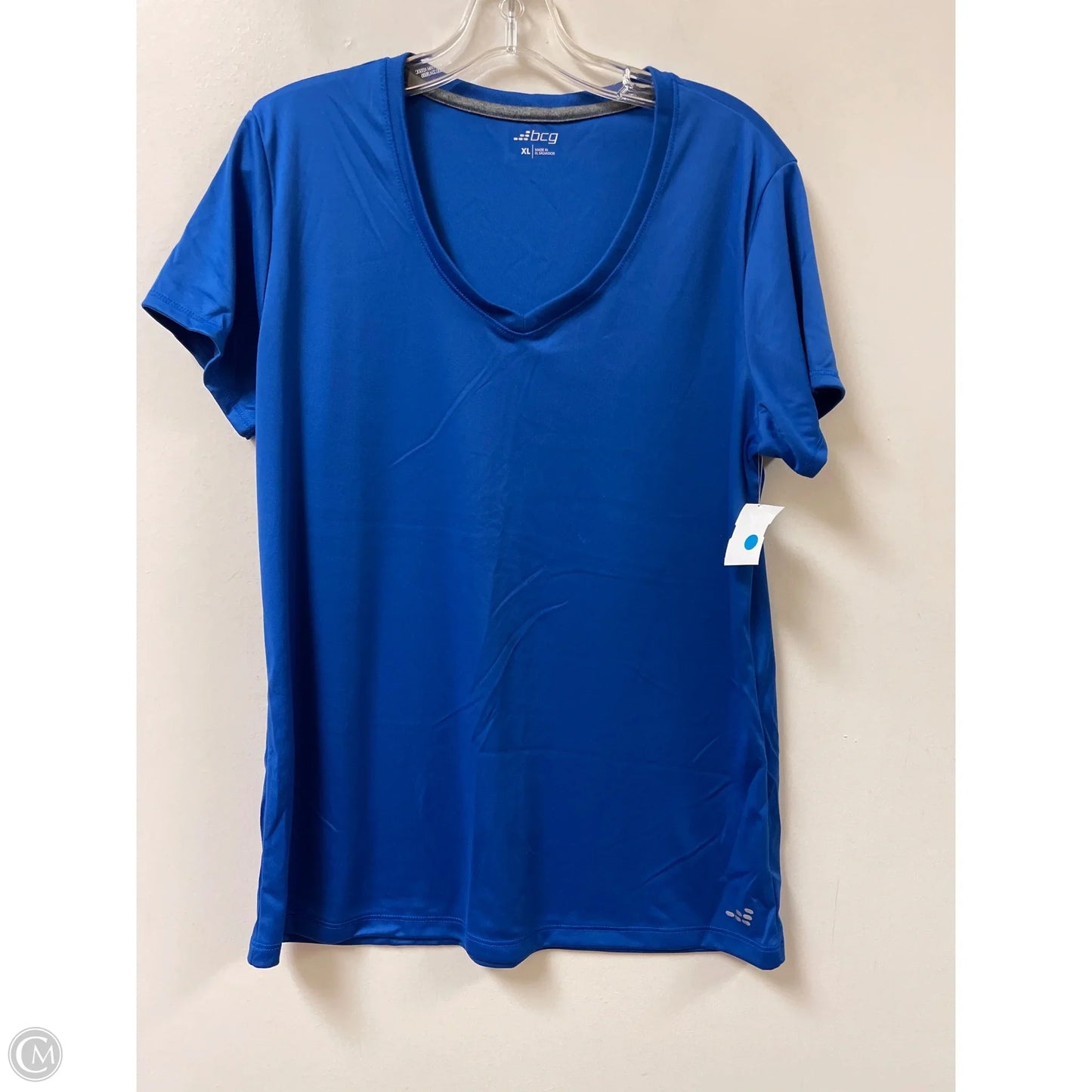 Athletic Top Short Sleeve By Bcg In Blue, Size: Xl