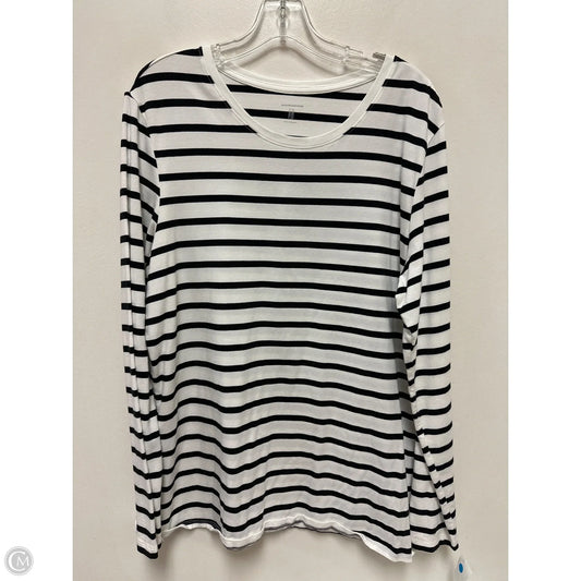 Top Long Sleeve By Amazon Essentials In Striped Pattern, Size: 1x