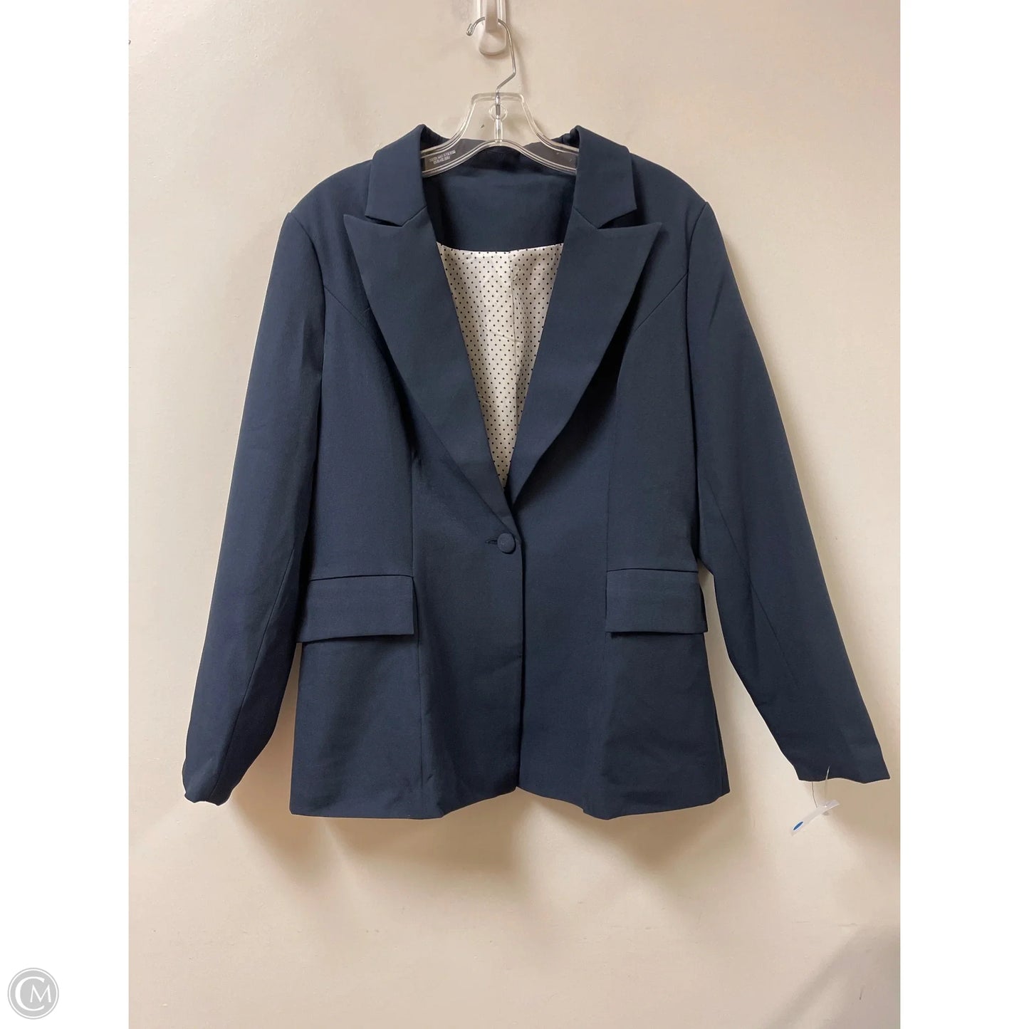 Blazer By Clothes Mentor In Navy, Size: L