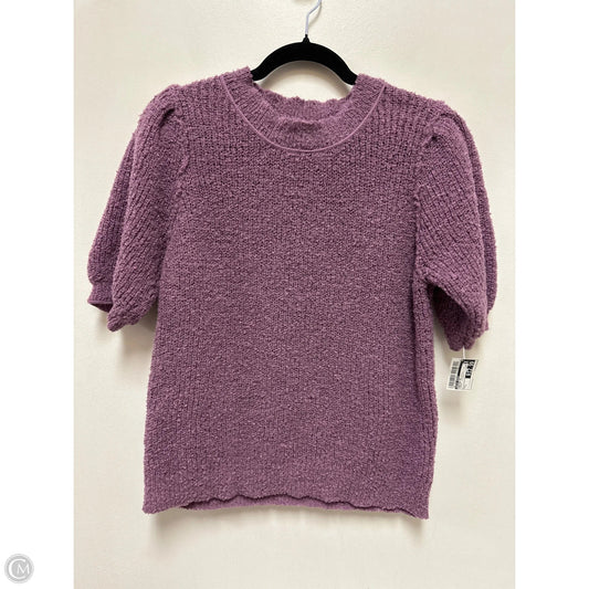 Sweater Short Sleeve By White Birch In Purple, Size: L