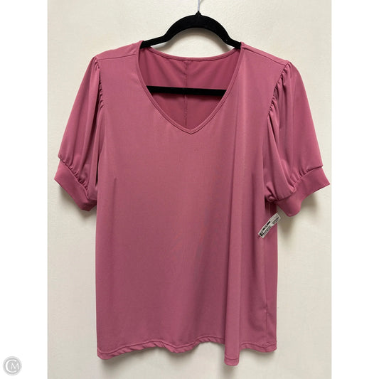 Top Short Sleeve By Clothes Mentor In Pink, Size: L