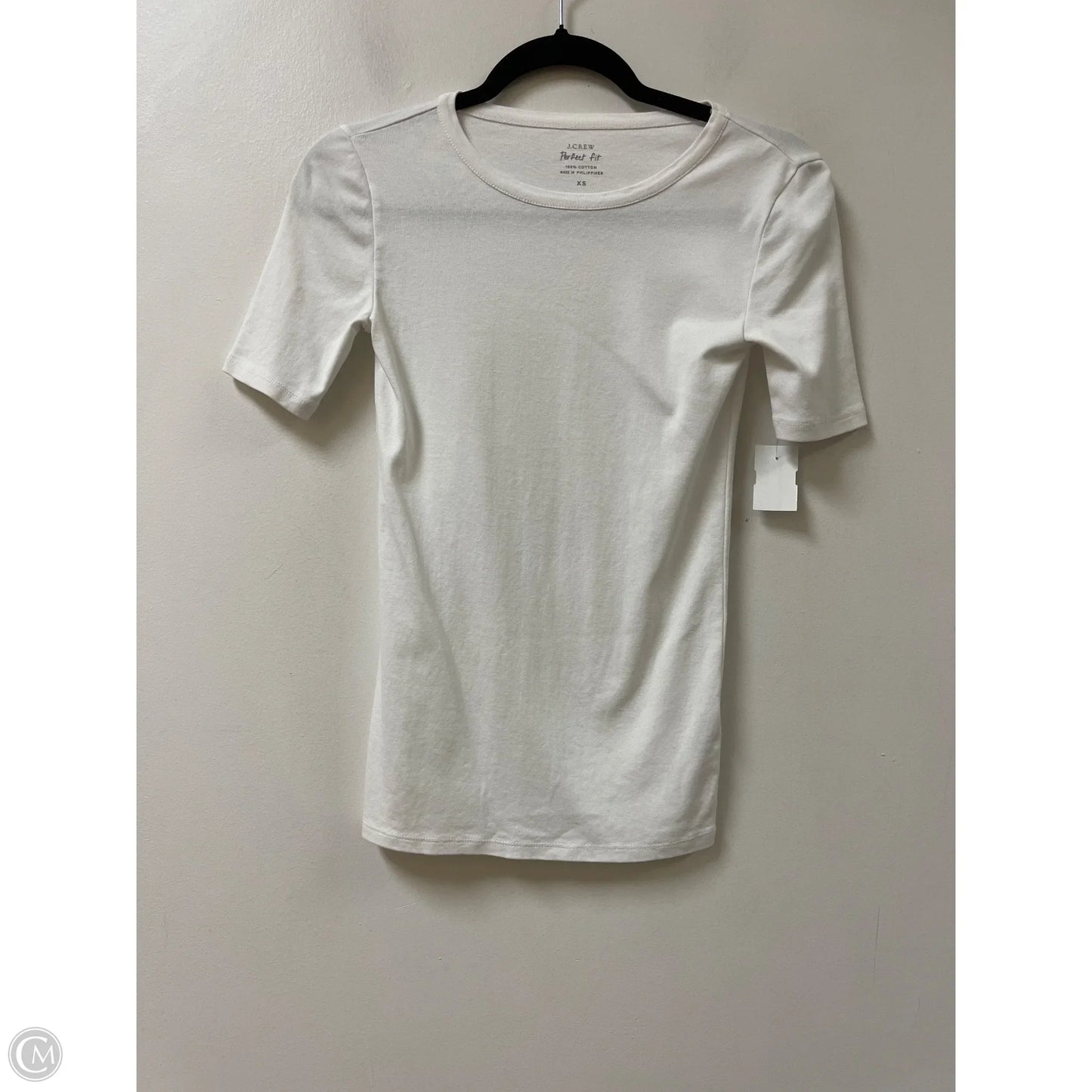 Top Short Sleeve By J. Crew In White, Size: Xs