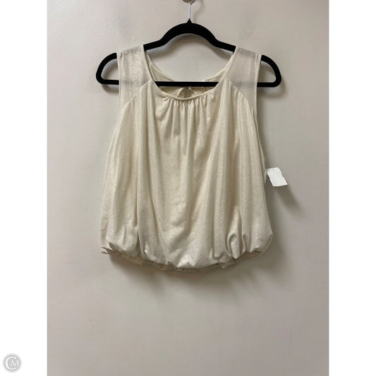 Top Sleeveless By Anthropologie In Cream, Size: S