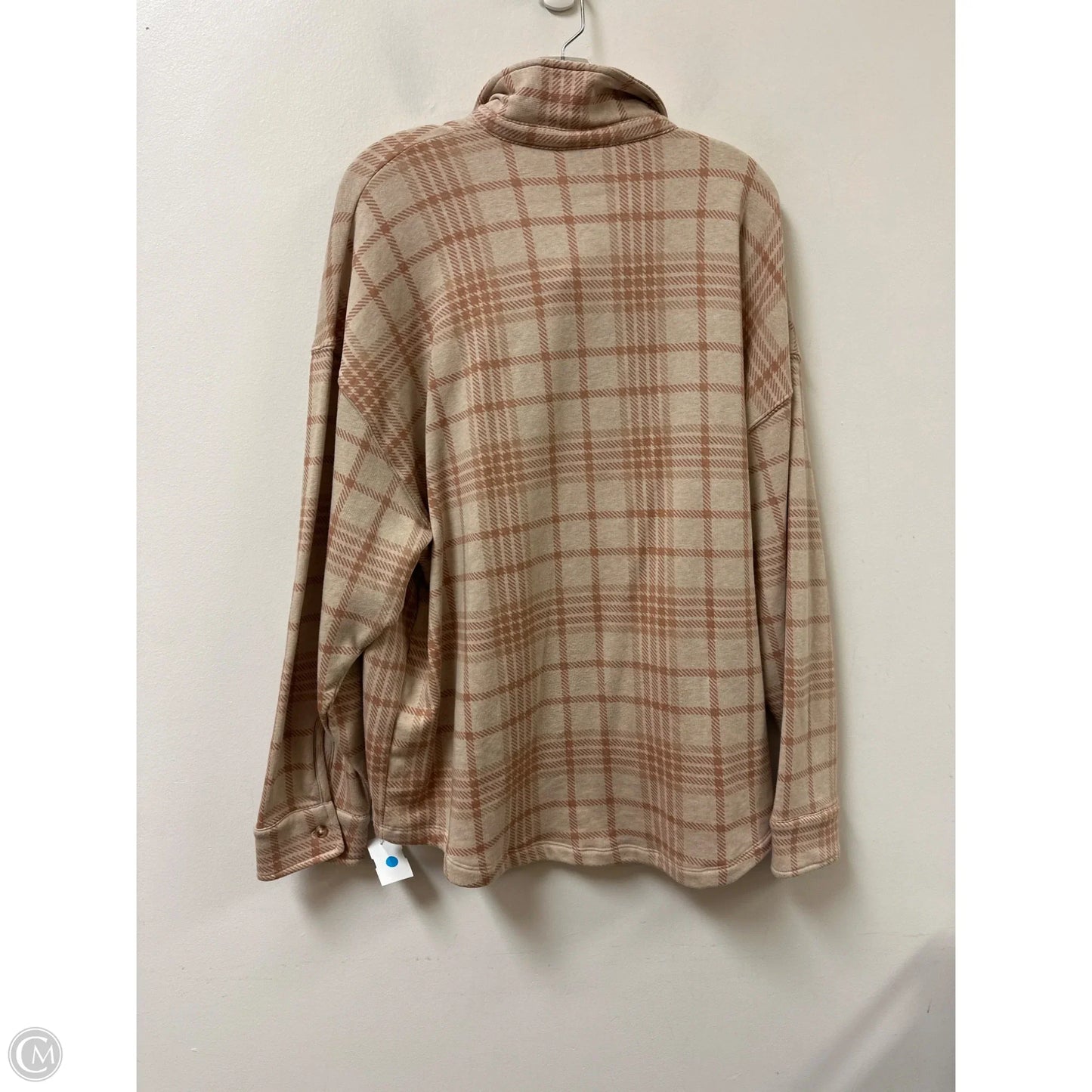 Jacket Shirt By Pink In Cream, Size: L