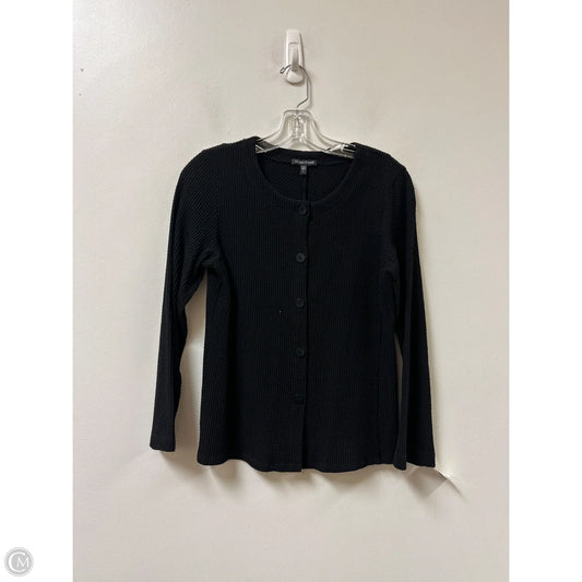 Sweater Cardigan By Eileen Fisher In Black, Size: S