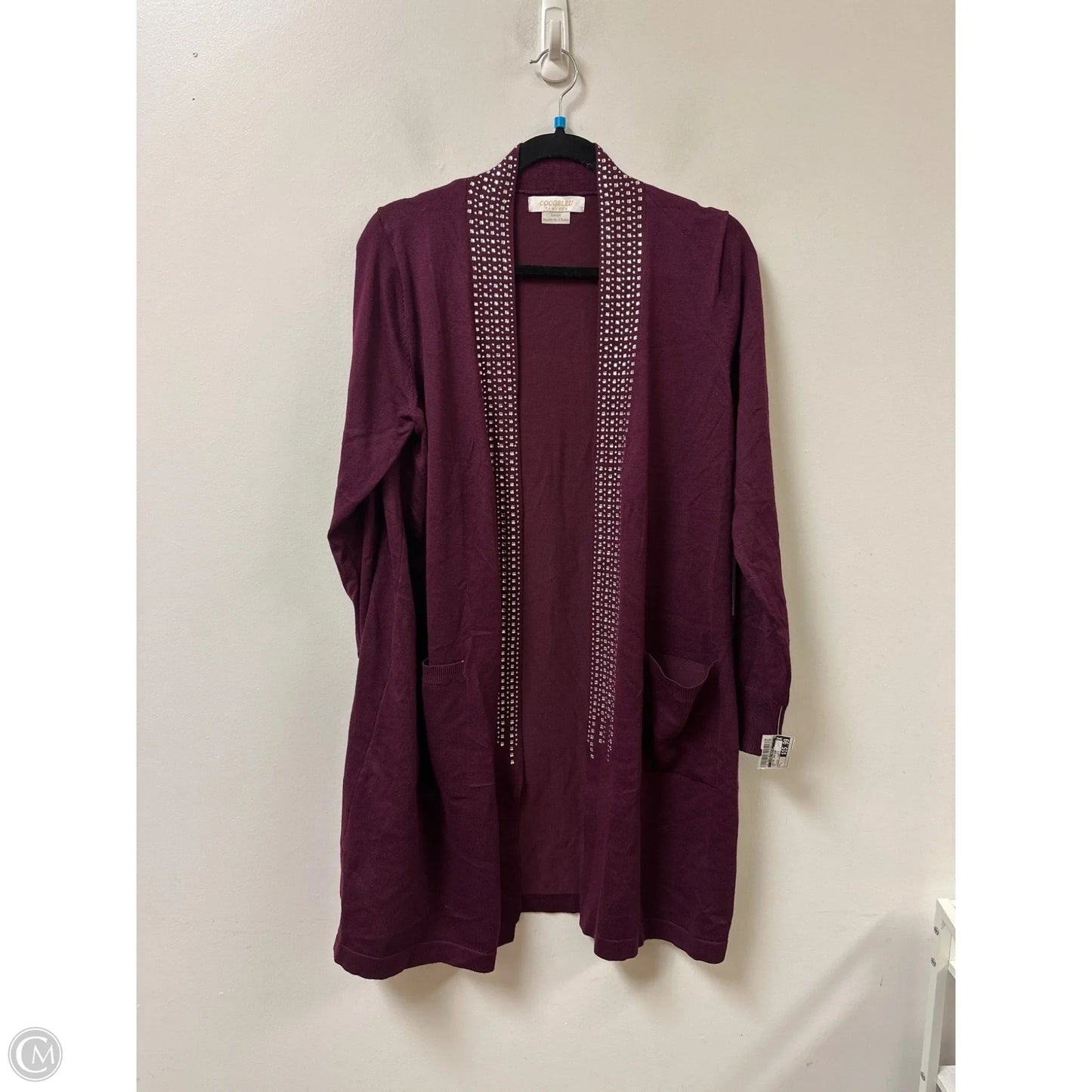 Sweater Cardigan By Clothes Mentor In Red, Size: L