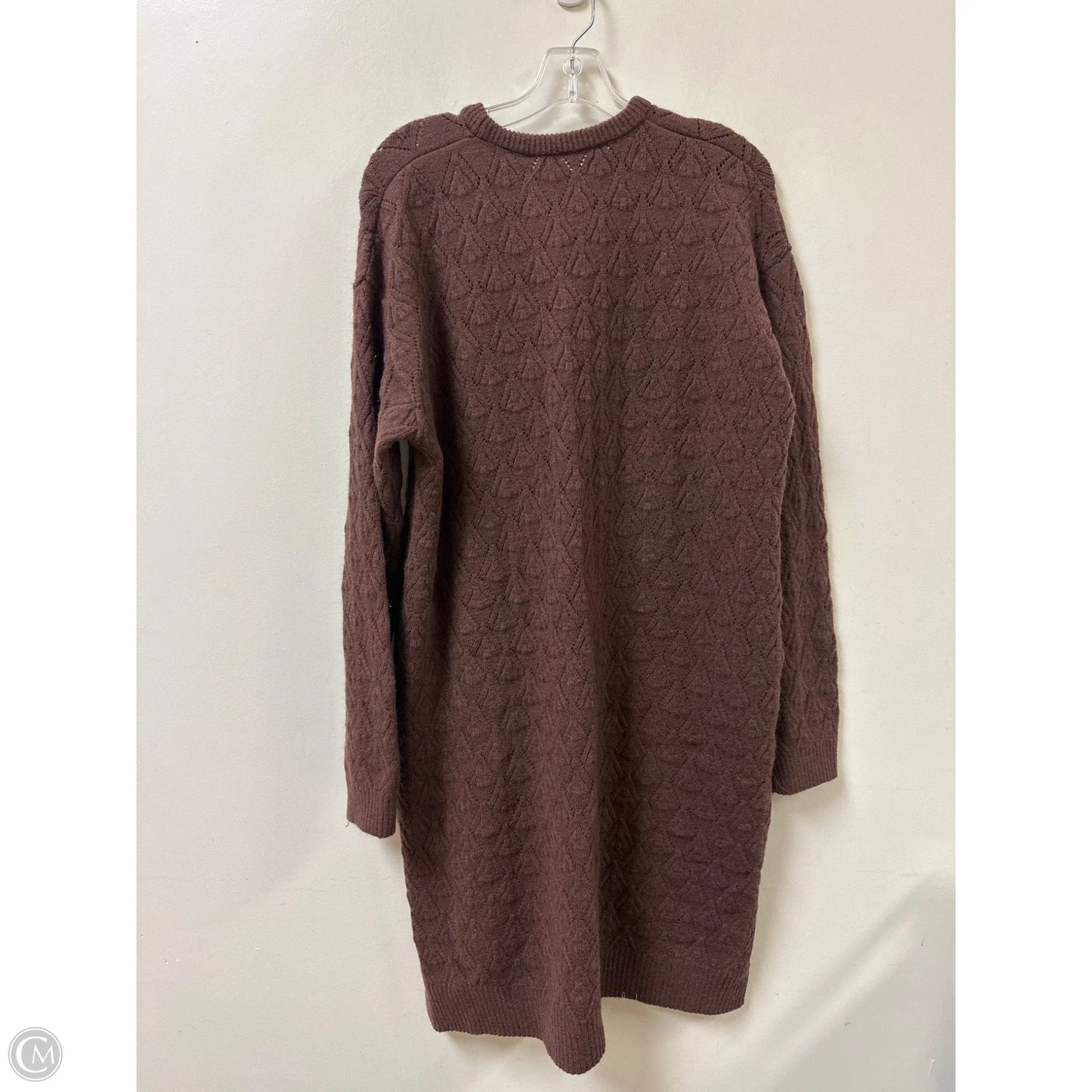 Dress Sweater By Clothes Mentor In Brown, Size: L