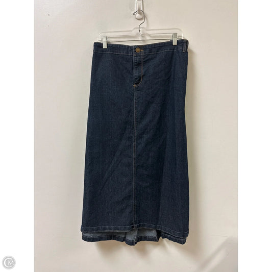 Skirt Midi By Cato In Blue Denim, Size: 24