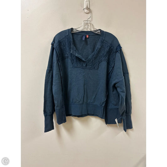 Top Long Sleeve By Pilcro In Navy, Size: S